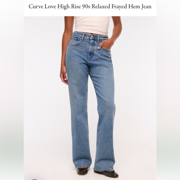 Abercrombie & Fitch Denim - Abercrombie 90s Relaxed High-Rise Jeans - Curve Love